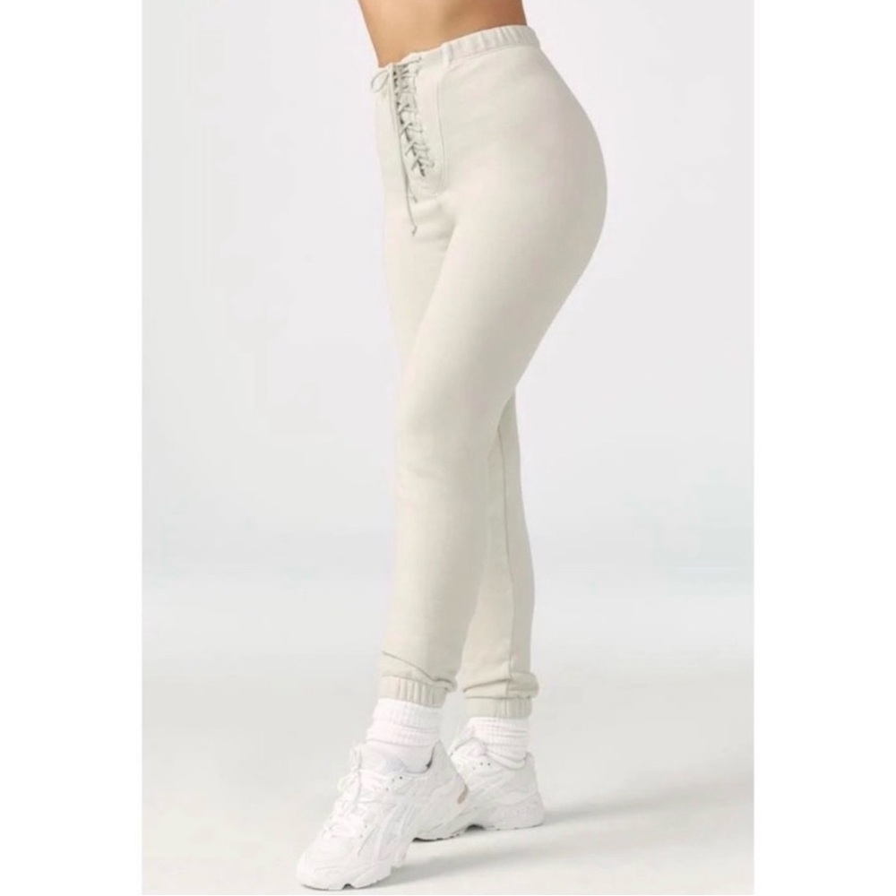 Joah Brown lace up jogger pants size SM